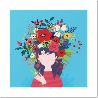 Flower head - Floral girly design Posters and Art